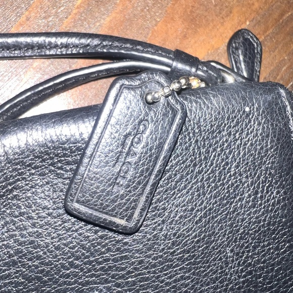 Coach F66505 Pebble Leather Double Corners Zip Wristlet Black - Picture 6 of 7